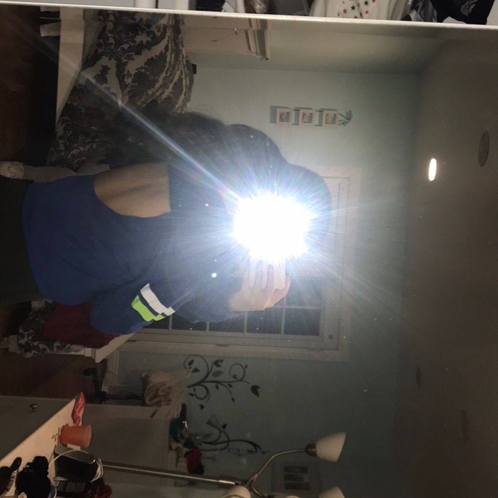 Dark blue open back long sleeve t from PINK